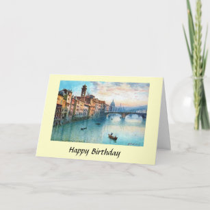Geburtstagskarte - Florenz, Italien Karte