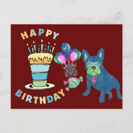 Geburtstagskarte französische Bulldogge Postkarte