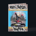 Geburtstagskarte für Brother Karte<br><div class="desc">Geburtstagskarte für Brother mit einem DJ,  der durch physikalische Veränderung entworfen und exklusiv von Zazzle verkauft wurde</div>