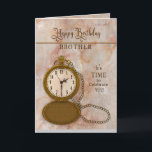 Geburtstagskarte für Brother Pocket Watch und Kett Karte<br><div class="desc">Sehen Sie viele andere Kategorien mit dem gleichen und/oder ähnlichen Bild inklusive Jumbo-Grüße und Einladungen.</div>