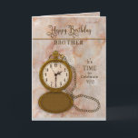 Geburtstagskarte für Brother Pocket Watch und Kett Karte<br><div class="desc">Sehen Sie viele andere Kategorien mit dem gleichen und/oder ähnlichen Bild inklusive Jumbo-Grüße und Einladungen.</div>