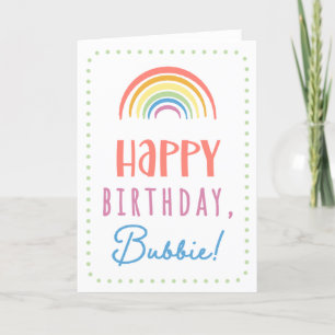 Geburtstagskarte für Bubbie Karte