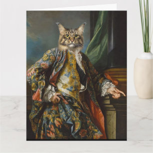 GEBURTSTAGSKARTE FÜR DEN RENAISSANCE-MANN KATZE KARTE