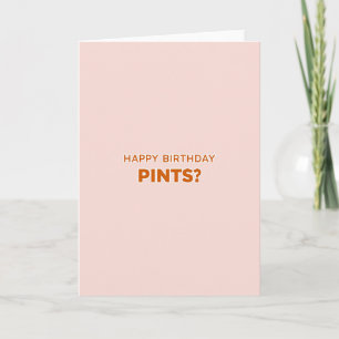 Geburtstagskarte für eine Pint-Einladung Karte