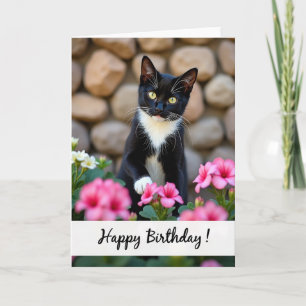 Geburtstagskarte für Floral Kitty Karte
