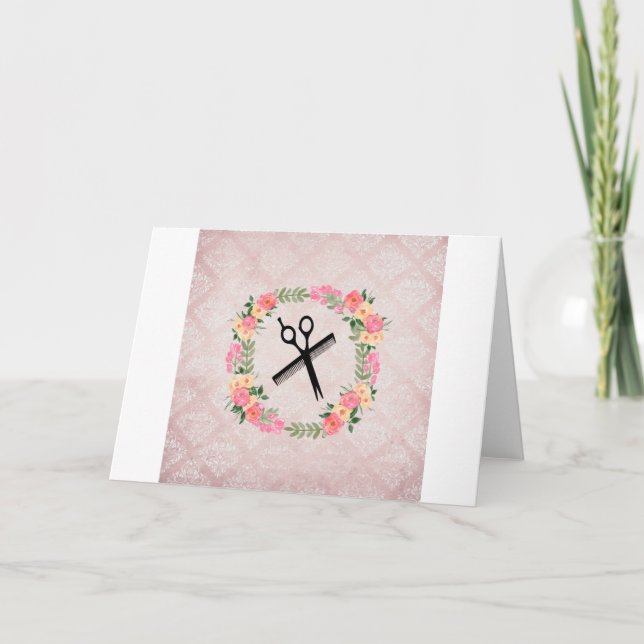 Geburtstagskarte für Haarstylist Karte (Vorderseite)