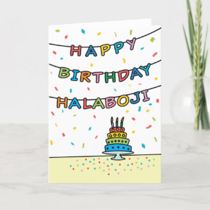 Geburtstagskarte für Halaboji Karte