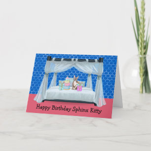 Geburtstagskarte für Haustiere Sphinx Katze Karte