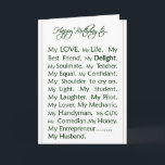 Geburtstagskarte für Husband, meine Liebe Karte<br><div class="desc">Original Zitat und Wasserherz aus meiner Sammlung. Für die Ehefrau zum Ehemann</div>