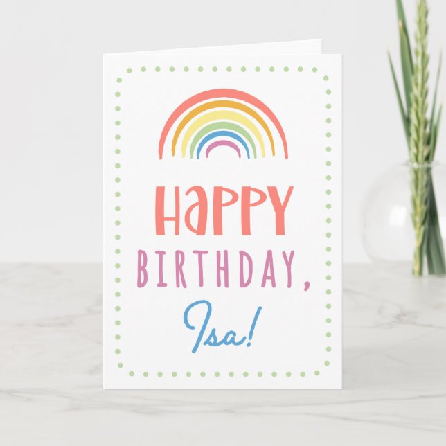 Geburtstagskarte für Isa Karte (Vorderseite)