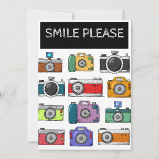 Geburtstagskarte für Kamerafreunde, Fotograf Einladung