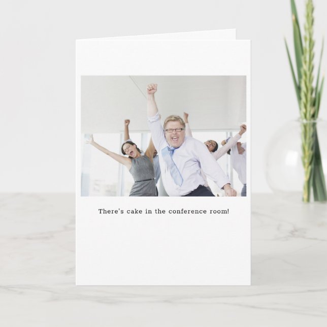 Geburtstagskarte für Kuchen im Konferenzraum Karte (Vorderseite)