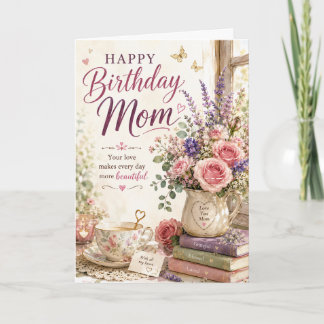 Geburtstagskarte für Mama mit Wildblumenwiese in B Karte