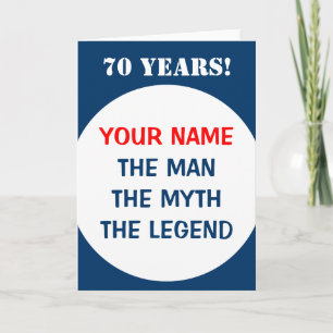 Geburtstagskarte für Männer   Die Mythos-Legende Karte