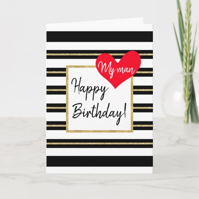 Geburtstagskarte für meinen Mann Karte (Vorderseite)