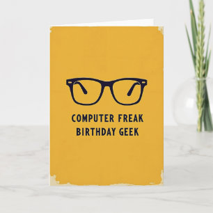 Geburtstagskarte für Nerd-Brille Karte