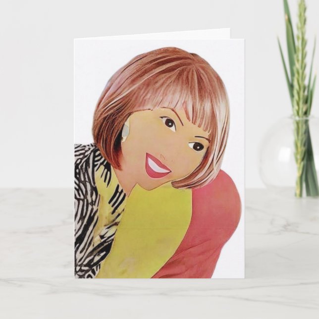 Geburtstagskarte für sie (unbedruckte Innenseite) Karte (Vorderseite)