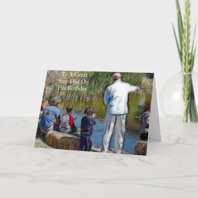 Geburtstagskarte für Step-Vater Karte (Vorderseite)
