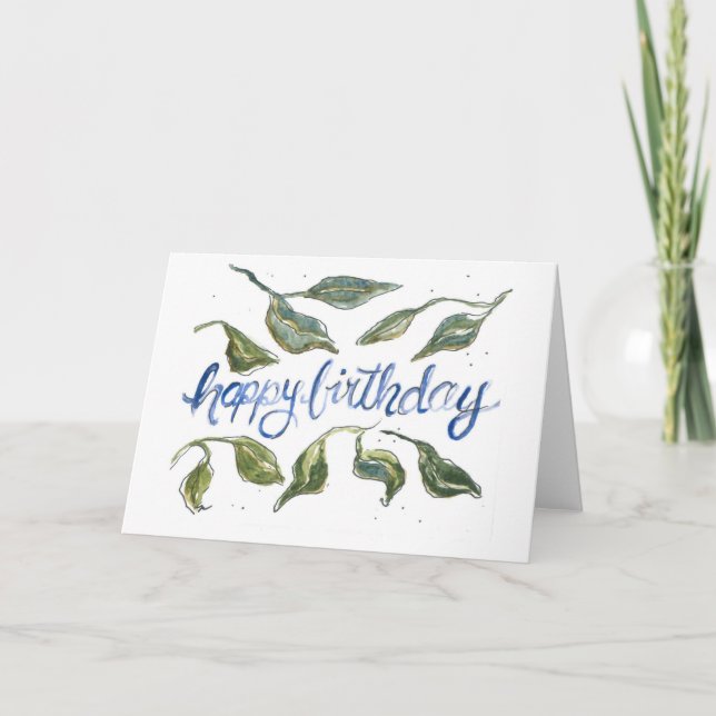 Geburtstagskarte für Wasserfarben Dankeskarte (Vorderseite)