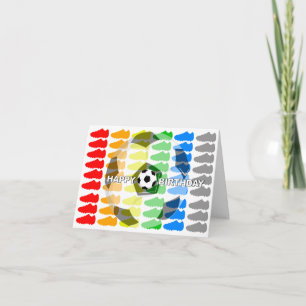 Geburtstagskarte Fußball-Fußball Weiß Karte