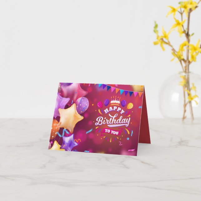 Geburtstagskarte - Geburtstagskarte Karte (Gelbe Blume)