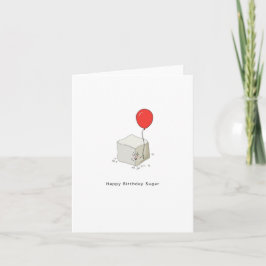 Geburtstagskarte, Geburtstagszucker, Wortspiel Karte