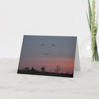 Geburtstagskarte - Gesicht im Himmel Karte