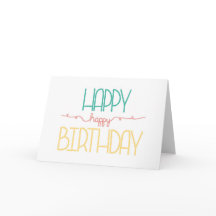 Geburtstagskarte, glücklicher Geburtstag, Handschr