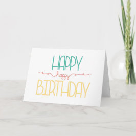 Geburtstagskarte, glücklicher Geburtstag, Handschr Karte