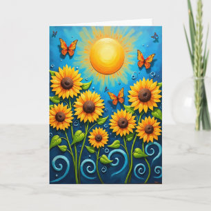 Geburtstagskarte Golden Bloom Karte