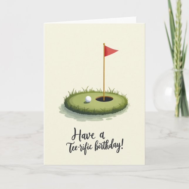 Geburtstagskarte Golf Green Karte (Vorderseite)