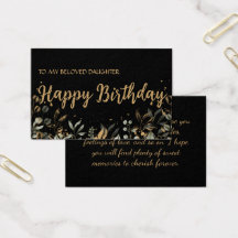 Geburtstagskarte Gruß Elegantes Schwarzes und Gold