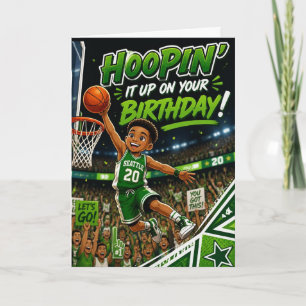 Geburtstagskarte 'Hoopin' It Up' Feiertagskarte