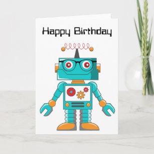Geburtstagskarte - Intelligent Robo Karte