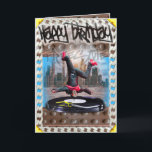 Geburtstagskarte Karte<br><div class="desc">Geburtstagskarte mit Breakdancer und Curb-Kettenleiste</div>