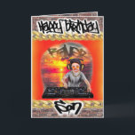 Geburtstagskarte Karte<br><div class="desc">Geburtstagskarte für Son mit DJ auf den Decks,  die ausschließlich durch physikalische Veränderung entworfen und von Zazzle verkauft wurden</div>