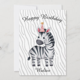 Geburtstagskarte Kleines Zebra für Kinder Karte