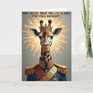Geburtstagskarte Königliche Giraffe Karte