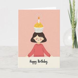 Geburtstagskarte Mädchen Cupcake Karte
