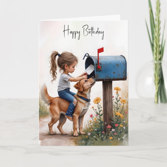 Geburtstagskarte Mailen einer Karte (Vorderseite)