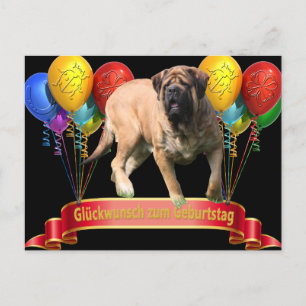 Geburtstagskarte Mastiff Postkarte
