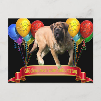 Geburtstagskarte Mastiff Postkarte