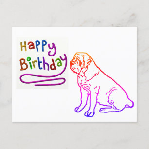 Geburtstagskarte Mastiff Postkarte