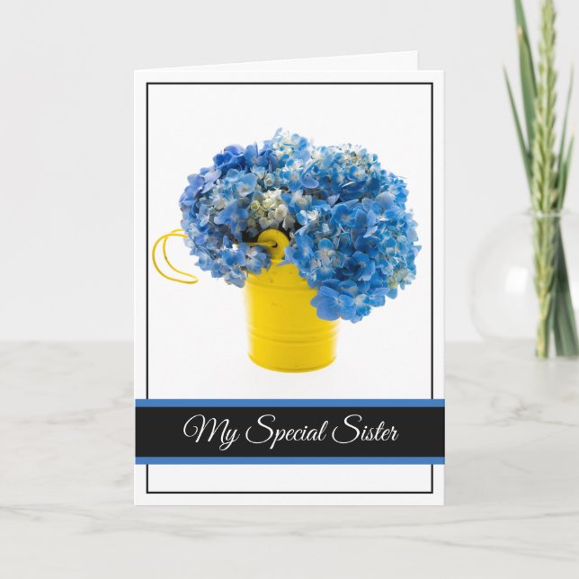 Geburtstagskarte - Meine besondere Schwester-Karte Karte (Vorderseite)