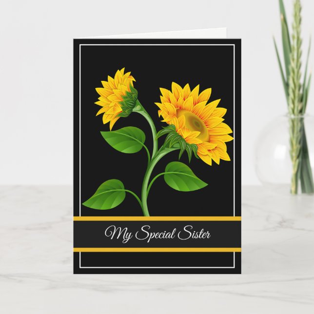 Geburtstagskarte - Meine SonderSchwester Karte (Vorderseite)