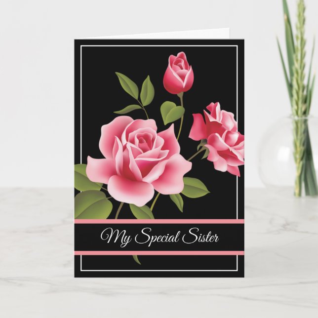 Geburtstagskarte - Meine SonderSchwester Karte (Vorderseite)