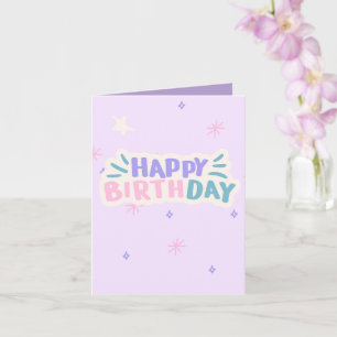 Geburtstagskarte mit Balloons & Candles Karte