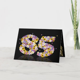 Geburtstagskarte mit Blumenbriefen Karte