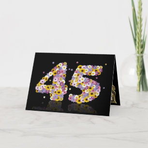 Geburtstagskarte mit Blumenbriefen Karte