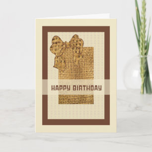 Geburtstagskarte mit Burlap Design Karte